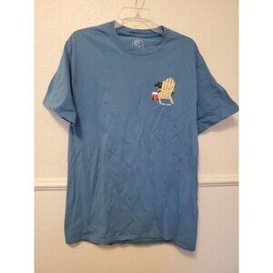 Dog‎ Is Good Never Drink Alone T-shirt Mens Size L Large Blue Dog Pet Animal